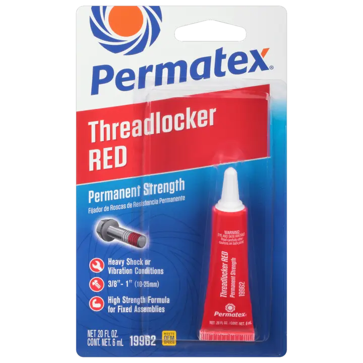 PERMTX-LOCKT 19962 Red Threadlocker - Permanent Locking Solution for Fasteners