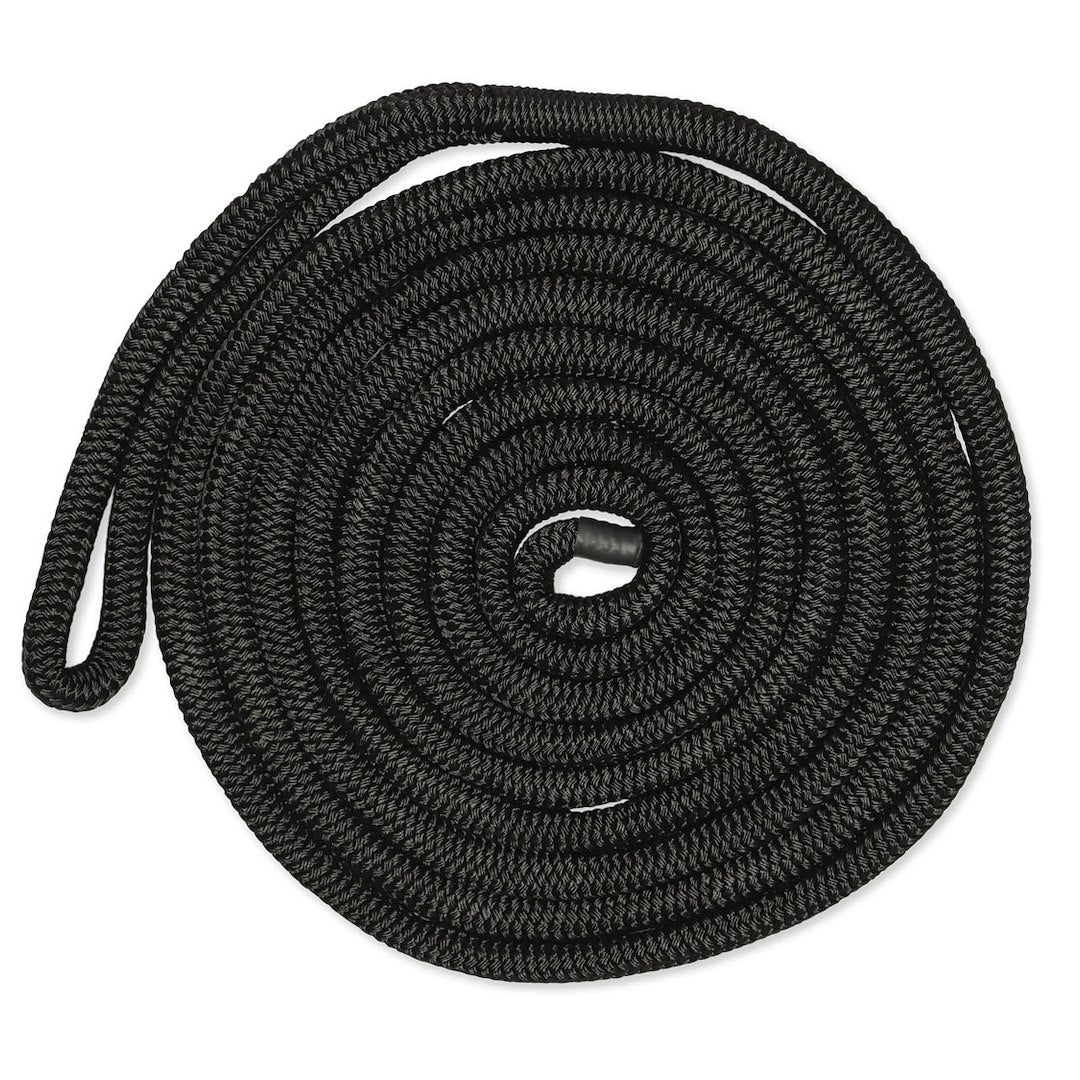 CMP Group CDL3825BK 3/8 inch 25 ft Double-Braided Dock Line in Black