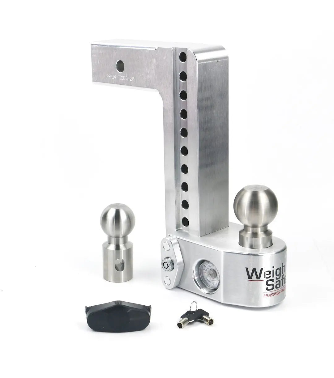 Weigh Safe 10 Inch Adjustable Ball Mount with 2.5 Inch Shank