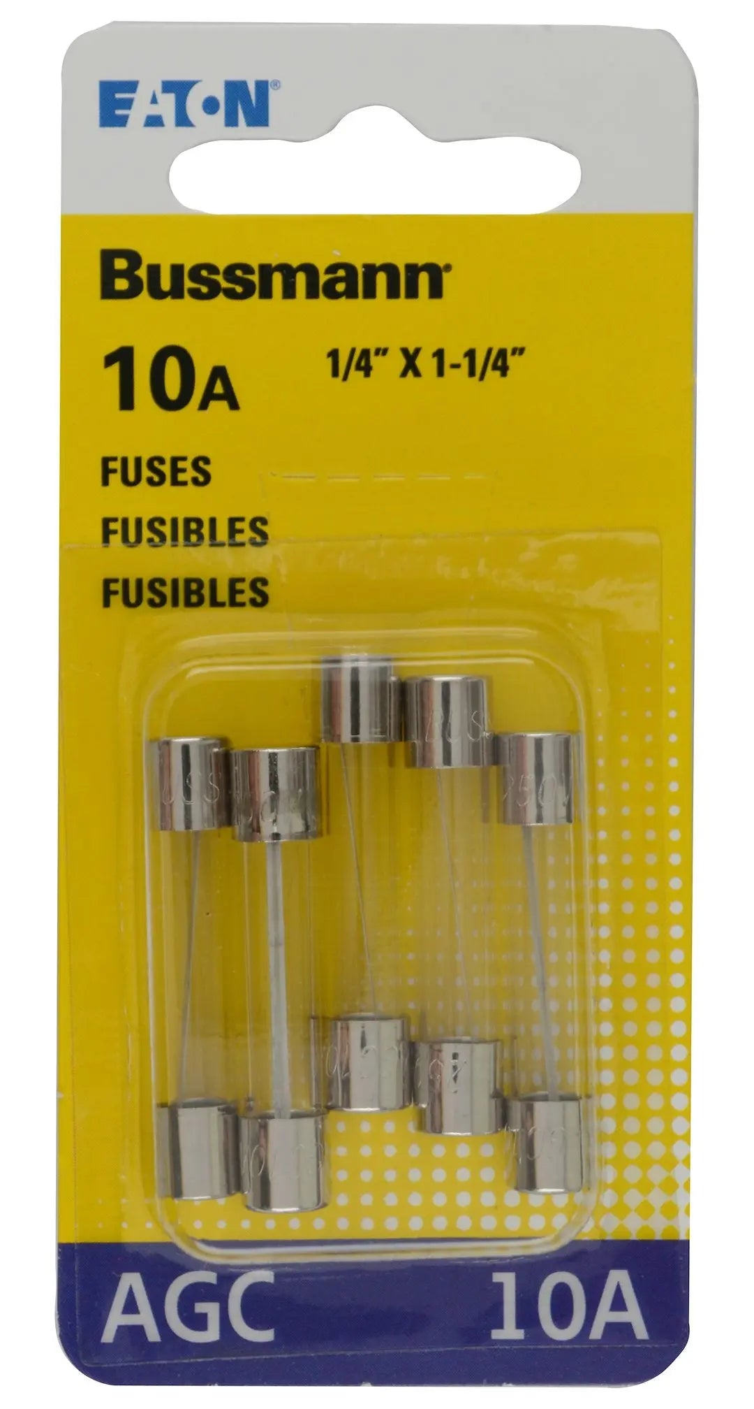 BUSSMANN BPAGC10RP 5-Pack Automotive Blade Fuses - Reliable Overcurrent Protection