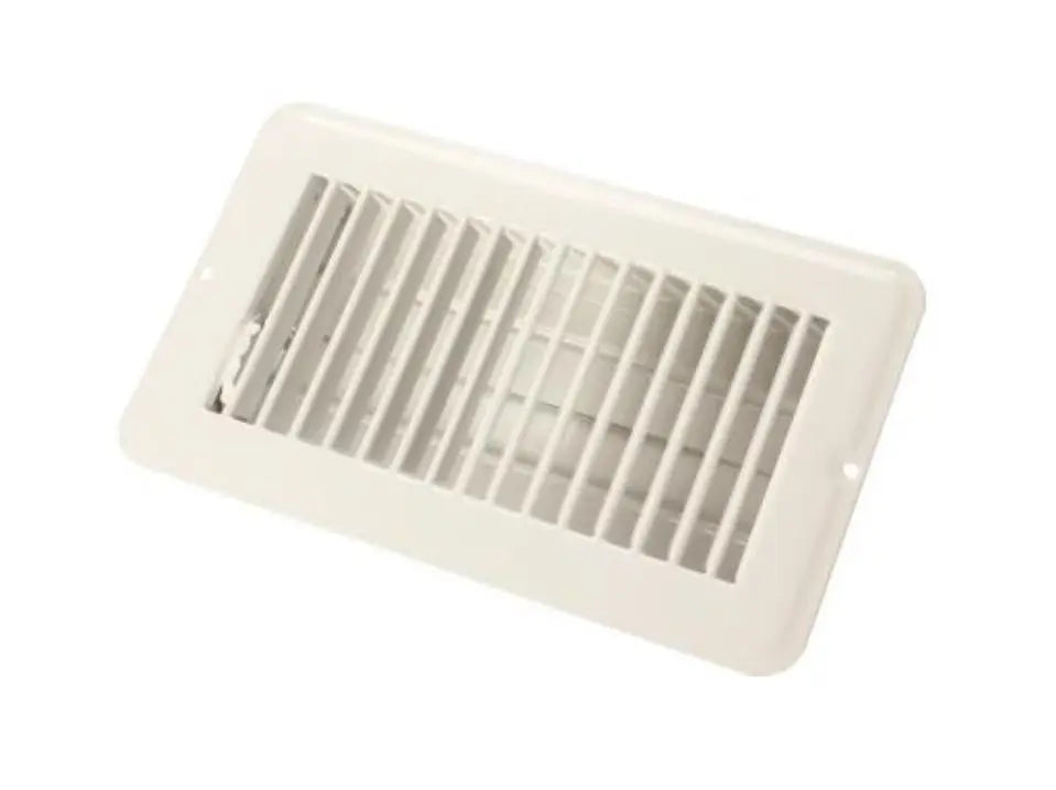 JR Products 4 x 8 Floor Register with Metal White Finish - Part Number 0228965