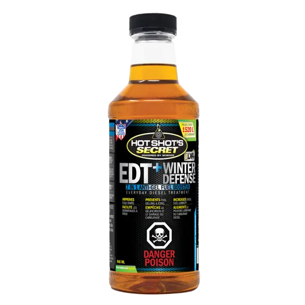 HOT SHOTS EDT+Winter Anti-Gel Fuel 0.95L Can for Cold Weather Starts