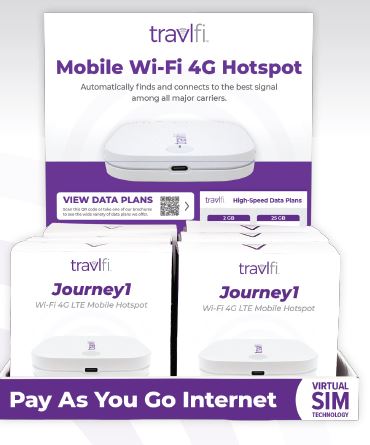 PACE International Travlfi Journey1 Hotspot with V-SIM TE
