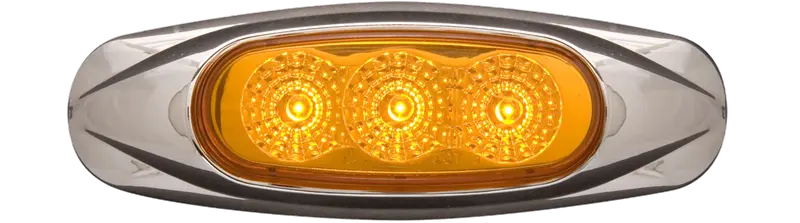 Optronics MCL17ABP LED Miroflex Mini Star with Chrome and Amber Finish