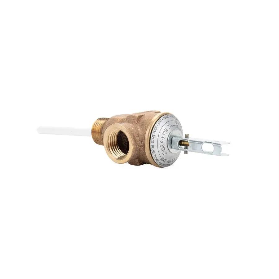 Camco T&P Valve 1/2" with 4" Extension - Reliable Temperature & Pressure Relief by CAMCO
