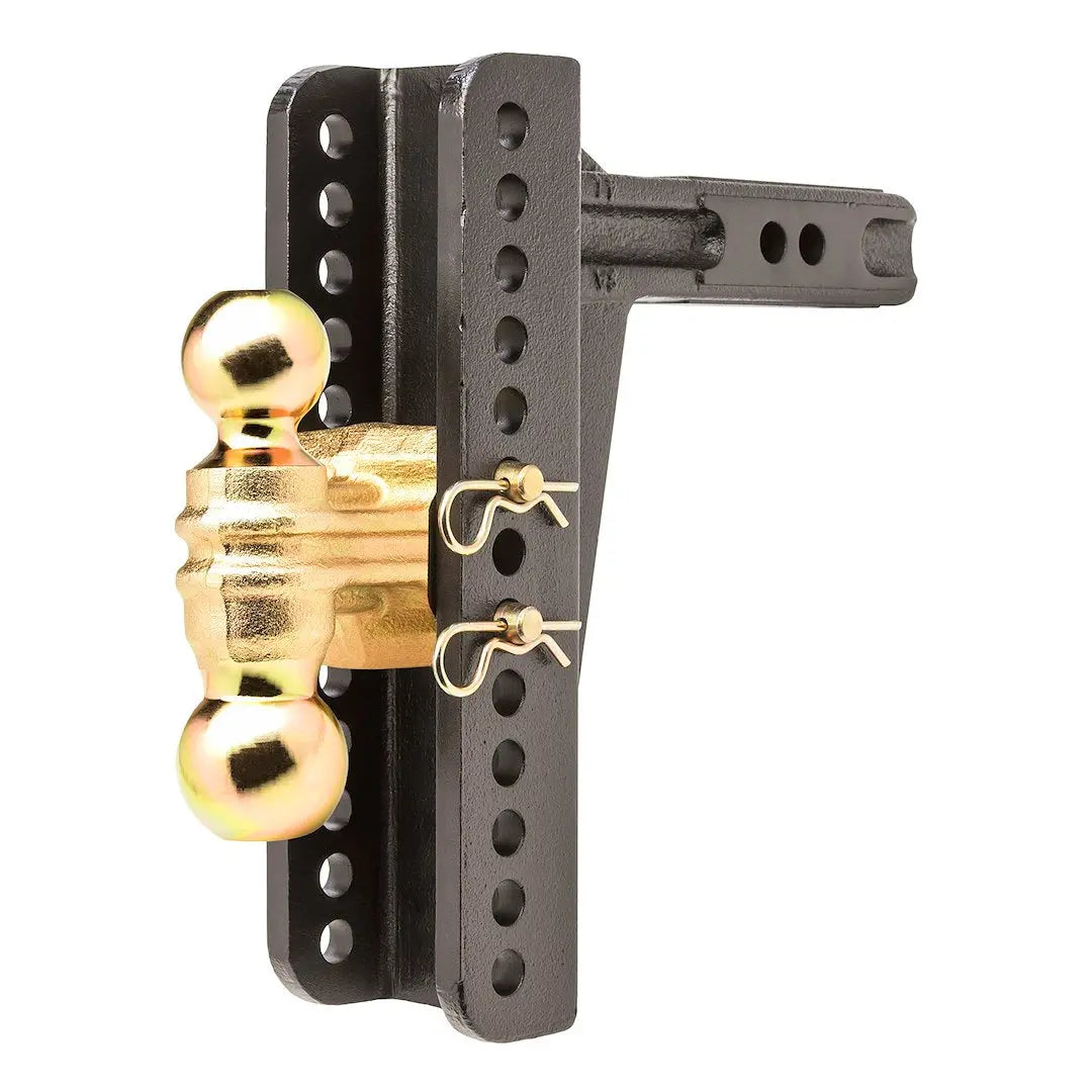 Husky Towing Adjustable Double Ball Hitch with 2-Inch Shank and 10-Inch Drop