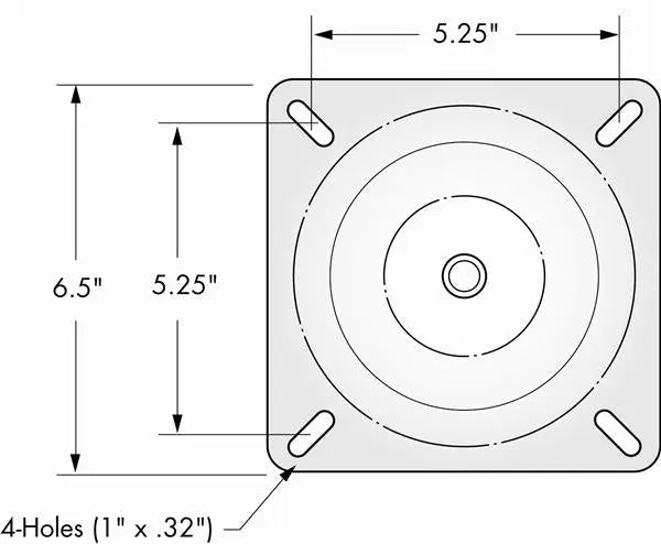 Attwood Marine Seat Mount Without Spring (Part Number 1002S)