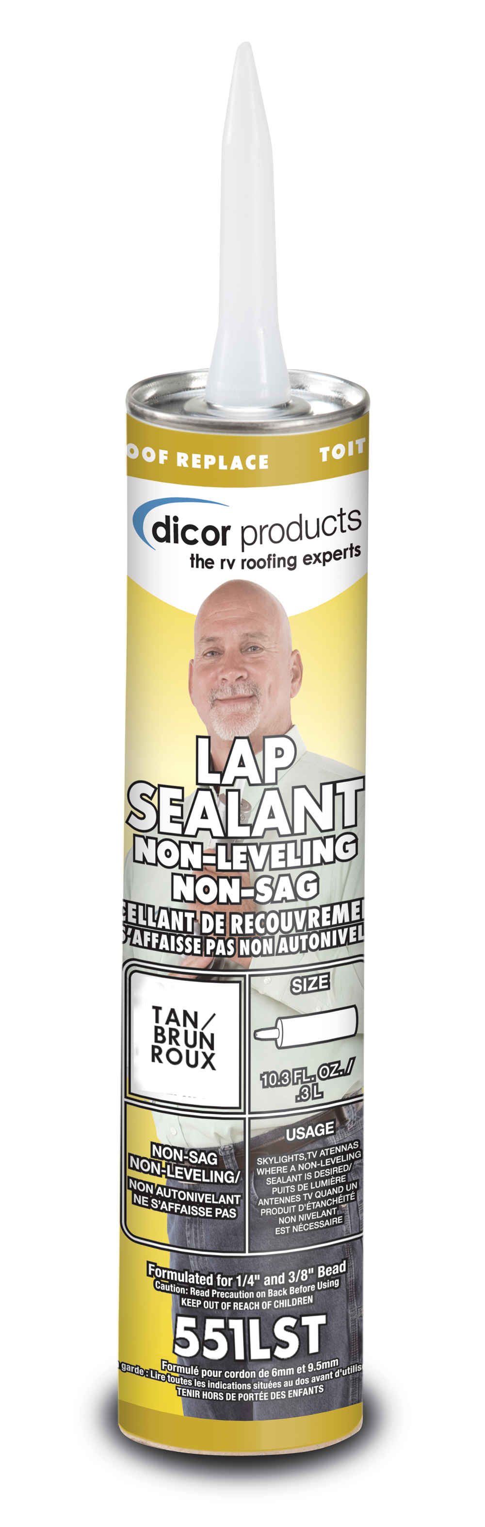 DICOR CORP 551LST1 Tan Non-Sag Lap Sealant for Reliable Sealing Applications