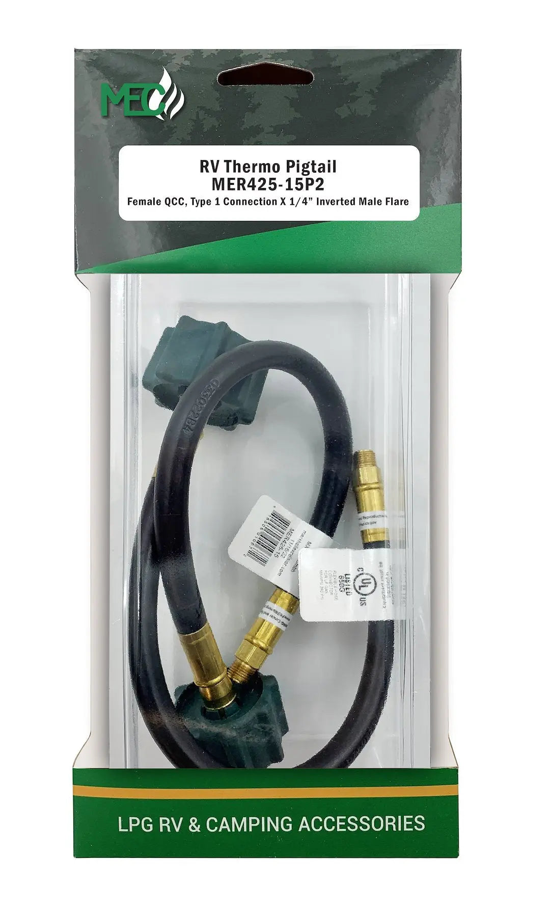 AP Products 15' Thermo Pigtail with 1/4 inch Inverted F Connector (Part Number: MER42515P2)