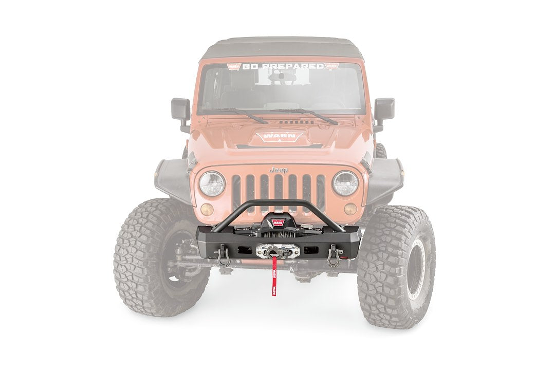 WARN Industries 101450 Elite Stubby Tube Front Bumper for Jeep Wrangler JK