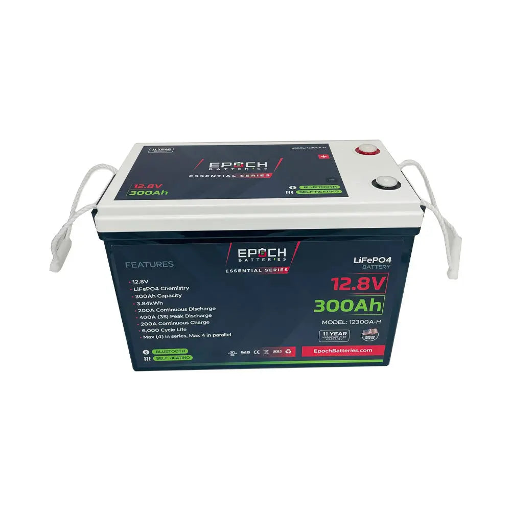 EPOCH BATTER 12V 300AH Heated & Bluetooth Lithium Battery Model 12300AH