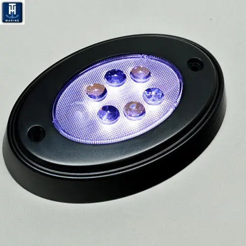 T-H Marine Black Oval Courtesy LED with Mount Ring – Durable Marine Lighting Solution