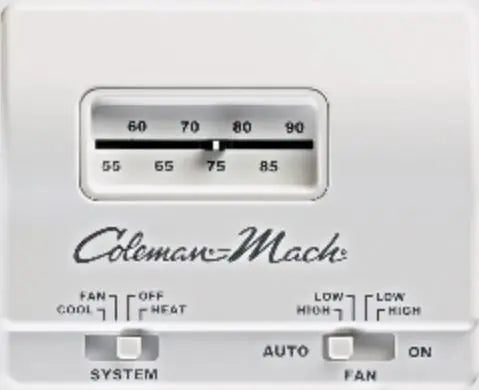 Coleman RVP T-Stat Wall 24V - Reliable Temperature Control for RVs
