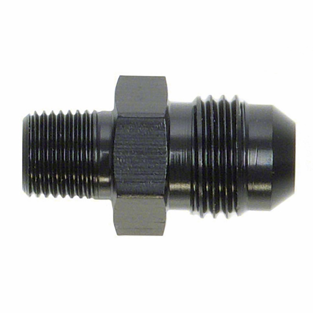 SpeedFX -4AN to 1/4 NPTF Black Steel Straight Fitting Adapter (Part #560496BK)