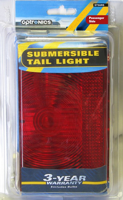 Optronics Sub Rectangular Passenger Tail Light in Red, Part Number ST56RS