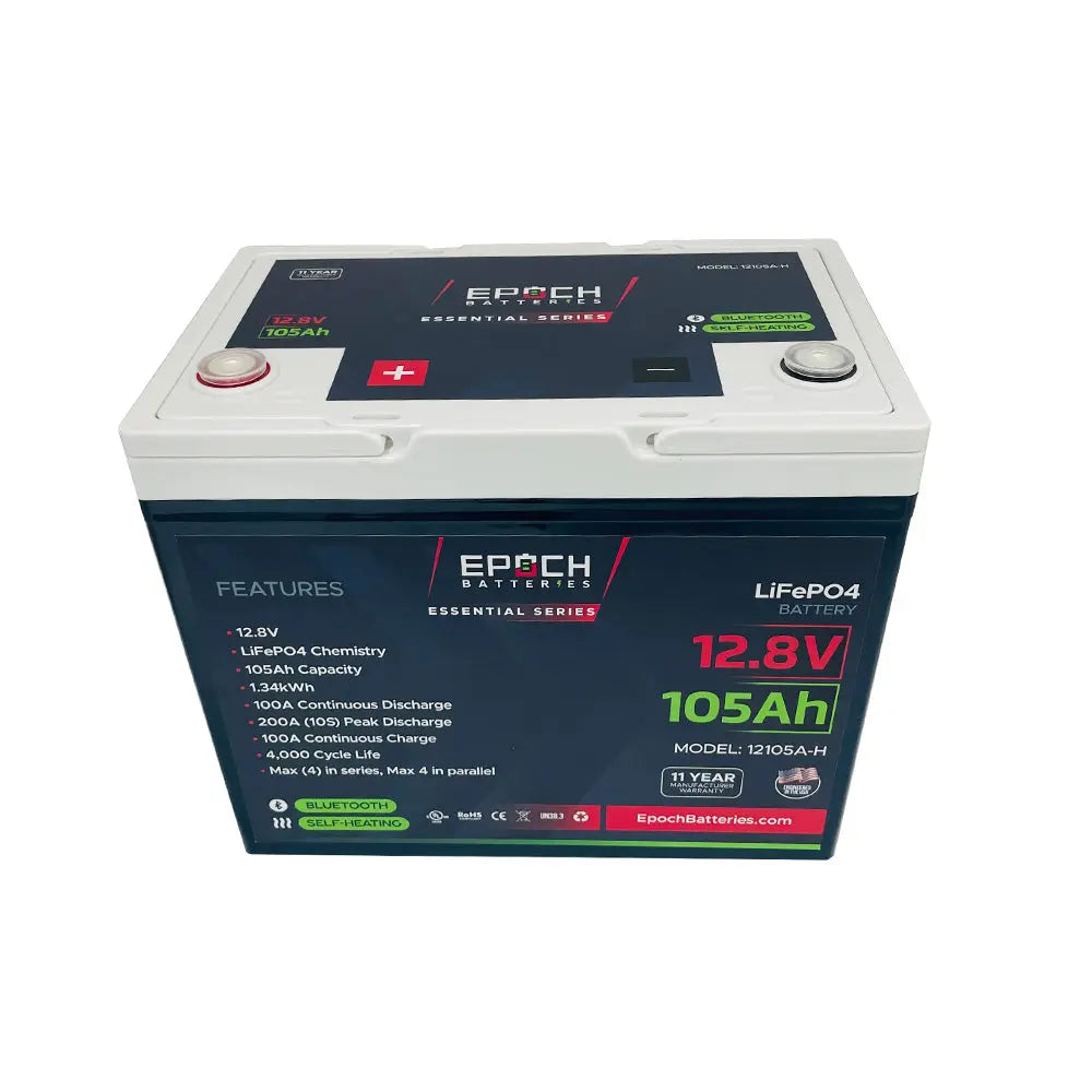 EPOCH BATTER 12V 105AH Group 24 Heated & Blue Battery (Part #12105AH)