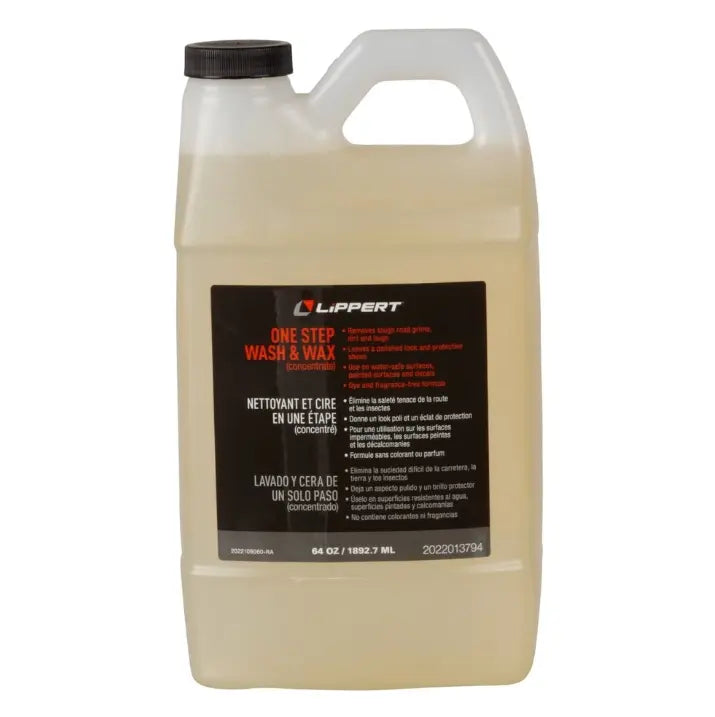 Lippert Components Lippt One Step Wash & Wax Concentrate - Easy RV Exterior Cleaning Solution