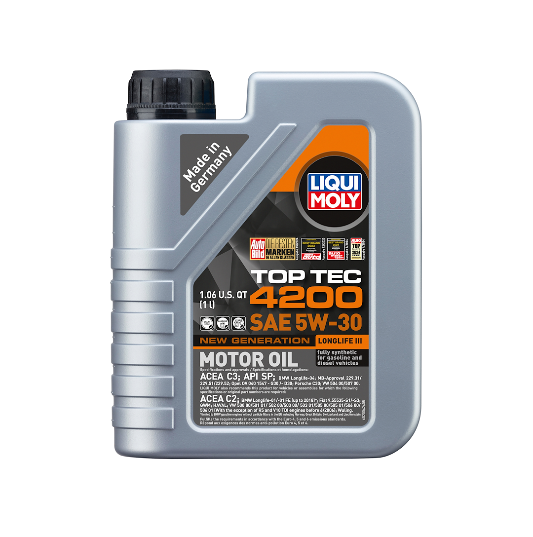 LIQUI MOLY Top Tec 4200 5W-30 Motor Oil - High-Performance Synthetic Oil for Modern Engines