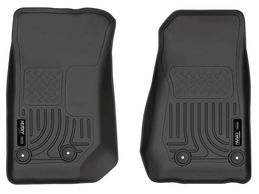 HuskyLiner Front Floor Mats for Jeep Wrangler 2014-2018 – All-Weather Protection and Custom Fit