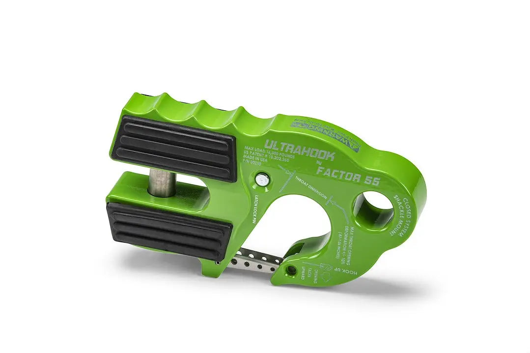 Factor 55 Ultrahook Winch Hook with Shackle M | Heavy-Duty Recovery Hook for Off-Road and Recovery Applications