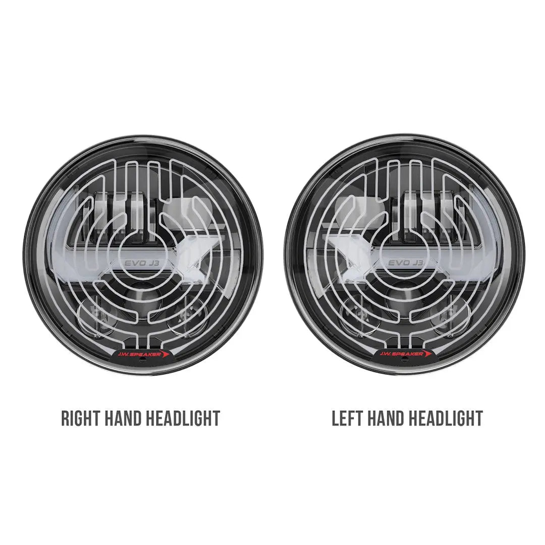 JW Speaker 8700 Evolution J3 Black DOT Headlight Kit - Part Number 0557193