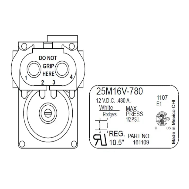 Suburban Manufacturing Solenoid Kit (Part #521072) for RV and Marine Applications
