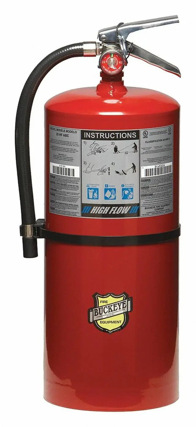 Buckeye Fire 20 lb. Hi-Flow Fire Extinguisher - High Capacity Fire Suppression Equipment