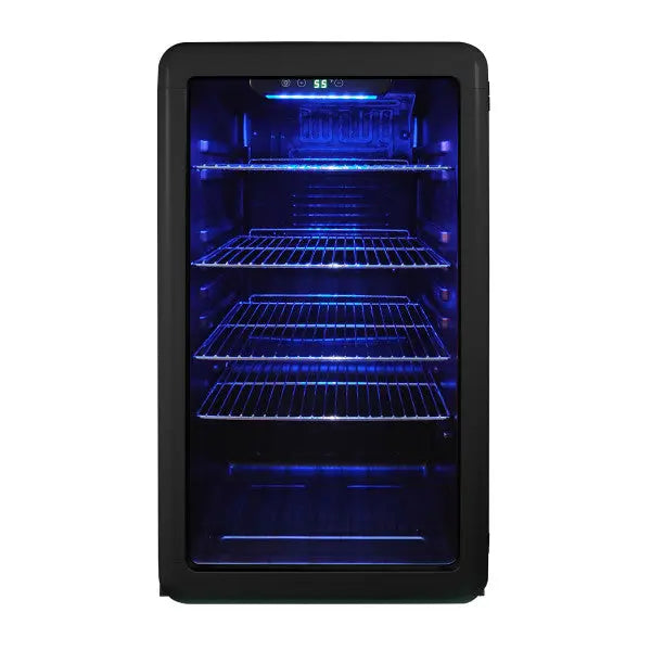 Magic Chef 3.4 CuFt Retro Beverage Cooler MCB34CHB – Compact Compact Refrigerator for Beverages and Snacks