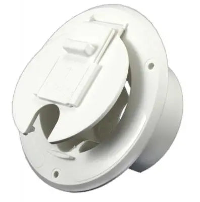 JR Products S2310A Round White Hatch - 30 Amp