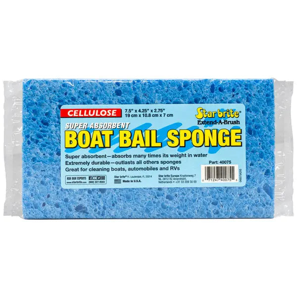 Star Brite Cellulose Big Boat Bail Sponge 7 x 3 inches