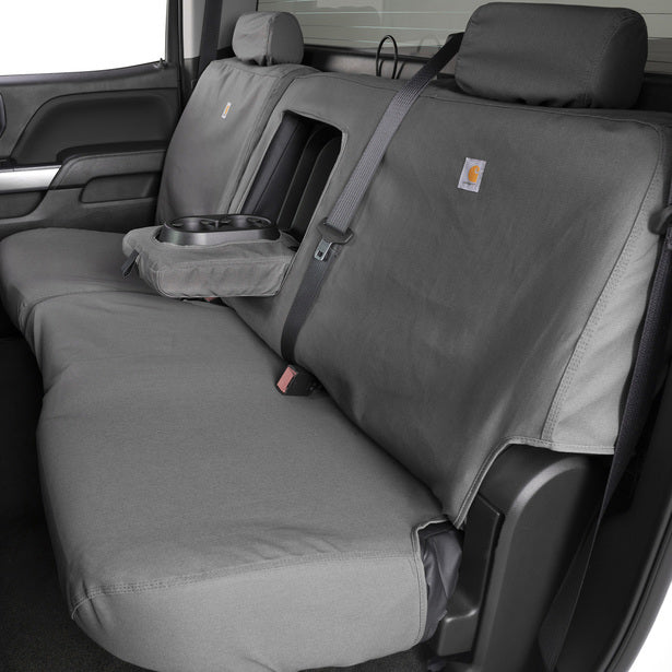 COVERCRAFT SC8490CAGY Custom Fit Bench Seat Cover for Ford F-150 60/40 Split Rear Seat