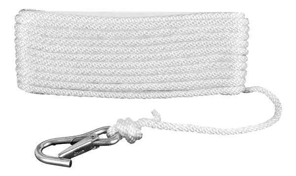 Attwood Marine 117237 3/8 x 50 ft Solid Braid Rope with Hook