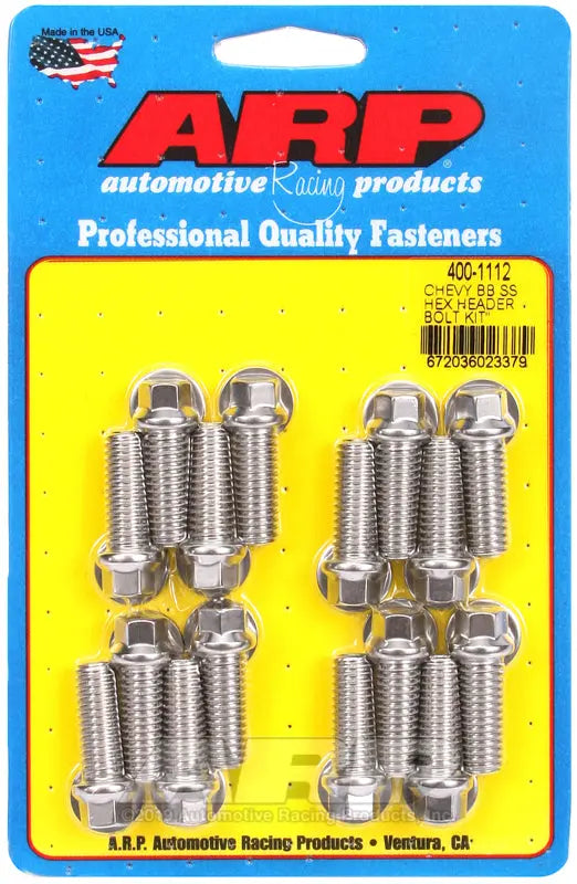 ARP BBC SS Hex Head Bolt Kit - Part Number 4001112