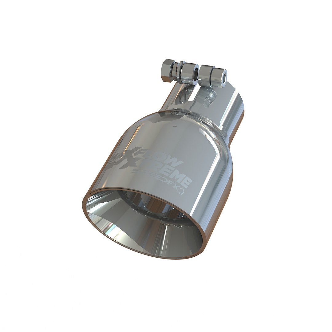 SpeedFX TP012540 Exhaust Pipe with 2.5-inch Inlet and 4-inch Outlet, 7 Feet Long
