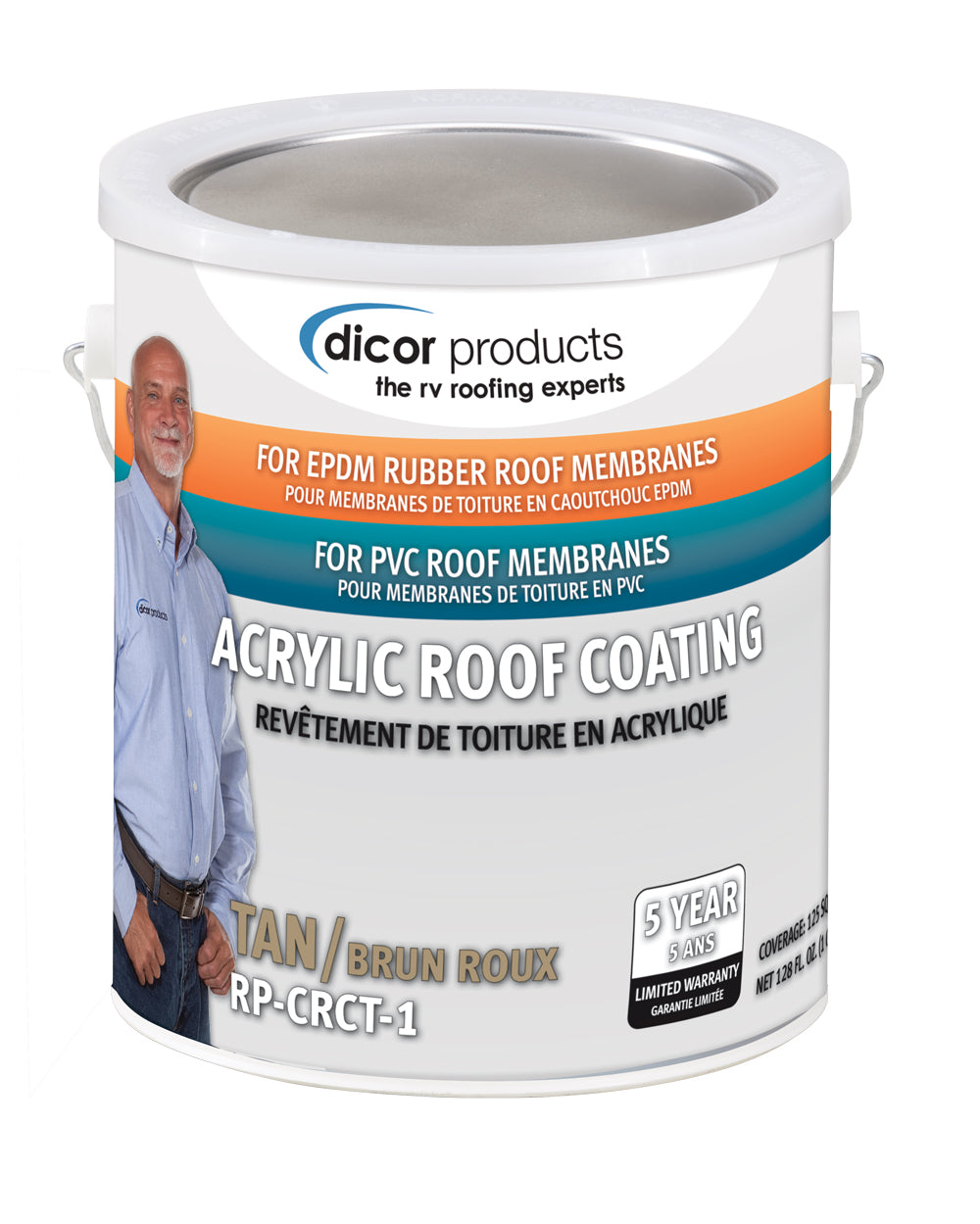 DICOR CORP Acrylic Roof Coating for EPDM Tan - Part RPCRCT1