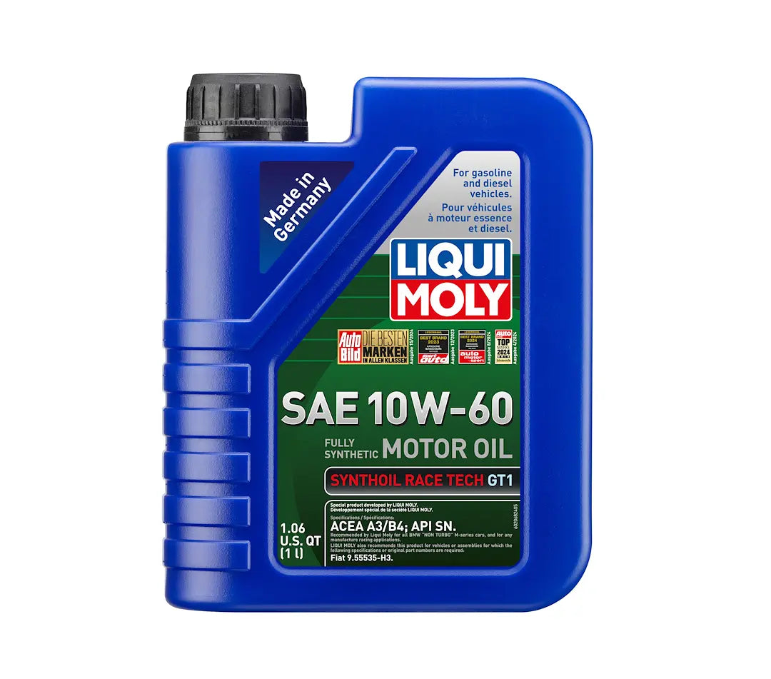 LIQUI MOLY Synthoil Race Tech GT1 10W-60 High-Performance Synthetic Motor Oil