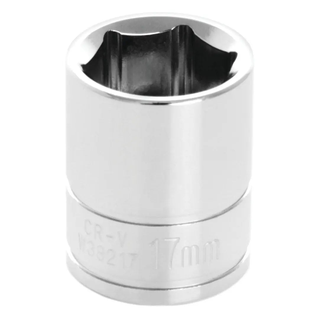 Perform Tool 17mm Socket W38217 – Durable Chrome-Plated Socket for Professional Use