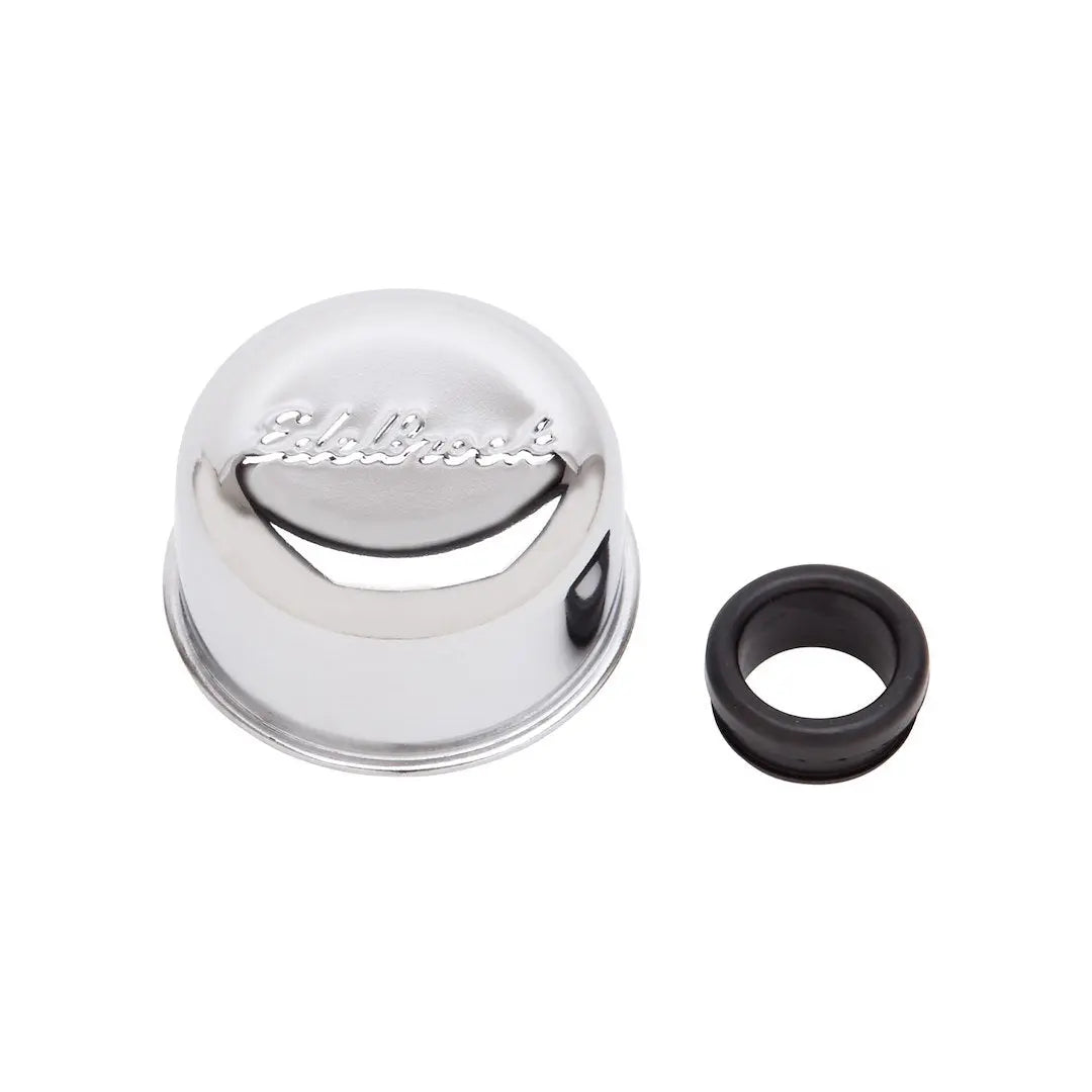 Edelbrock 4405 Chrome Breather with Grommet for Enhanced Engine Ventilation