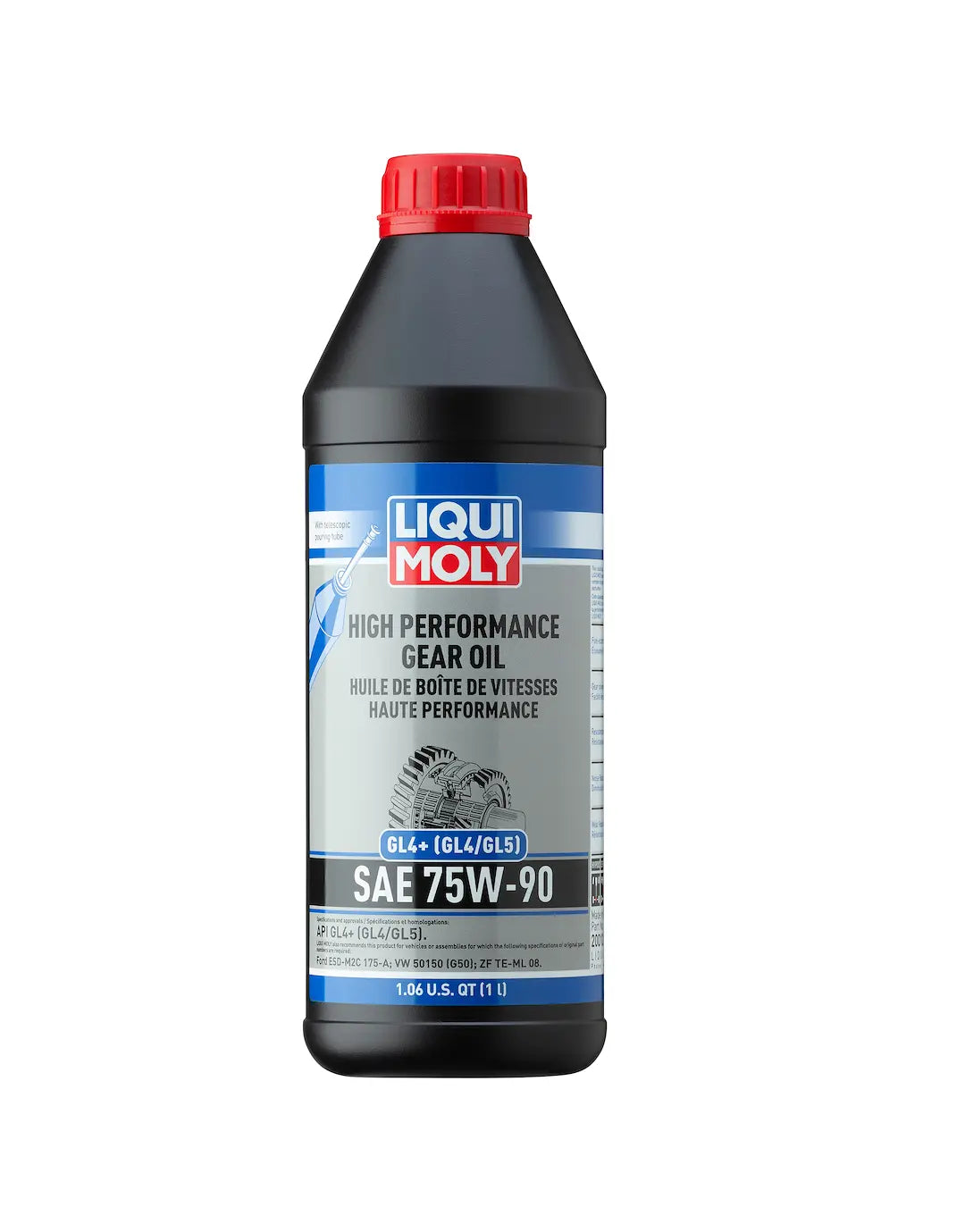 LIQUI MOLY High Performance Gear Oil GL4+ SAE 75W-90 - Premium Gear Lubricant for Manual Transmissions and Differentials