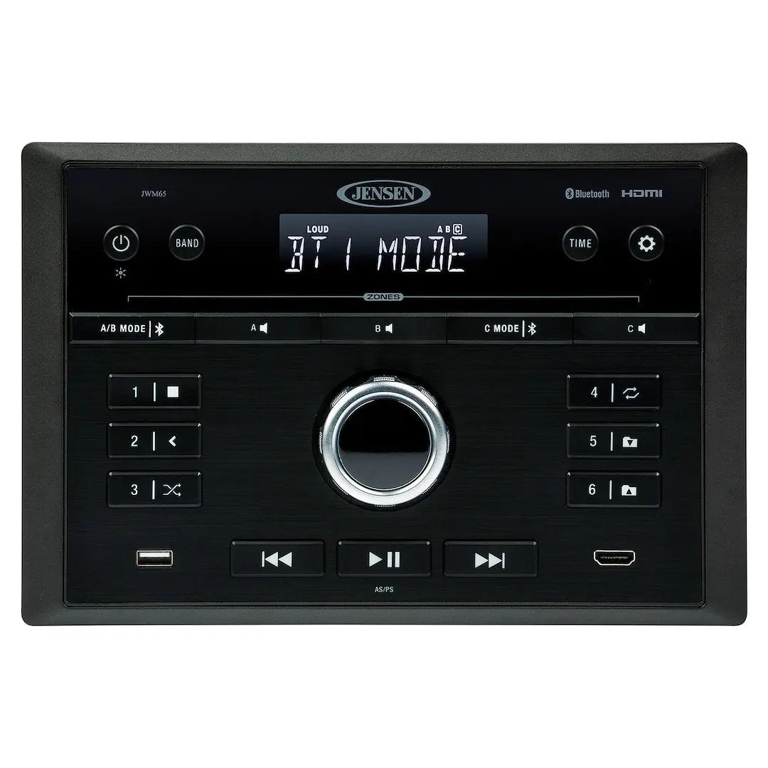 ASA Jensen 3-Zone Wall Mount Stereo JWM65 with Multi-Zone Audio Control
