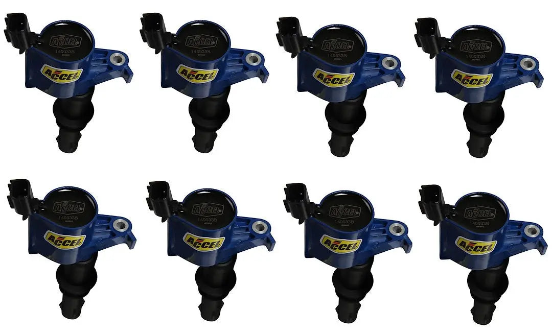 Accel Coil 8-Pack for Ford Modular Engines 3-Valve – Blue - Part Number 140033B8