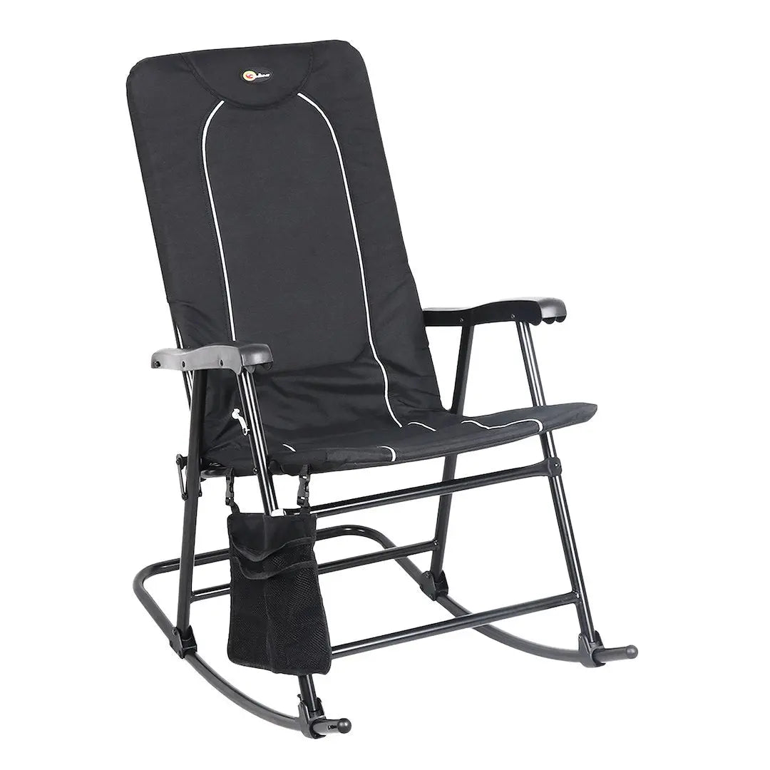 Faulkner Dakota Folding Rocking Chair Black/Black - Part Number 49597H