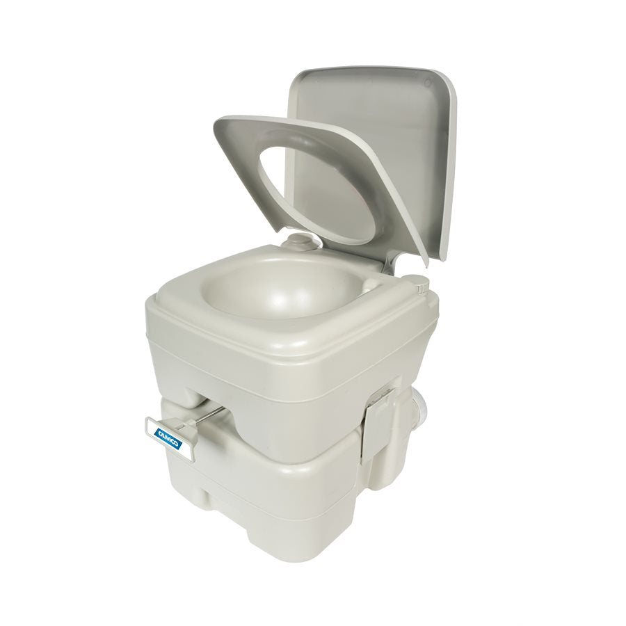 Camco Portable Toilet 5.3 Gallon - Compact and Reliable Outdoor Waste Management
