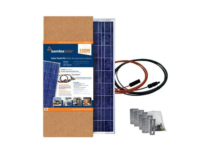 Samlex Amer SSP150KIT 150W Solar Panel Kit for Off-Grid Power Solutions