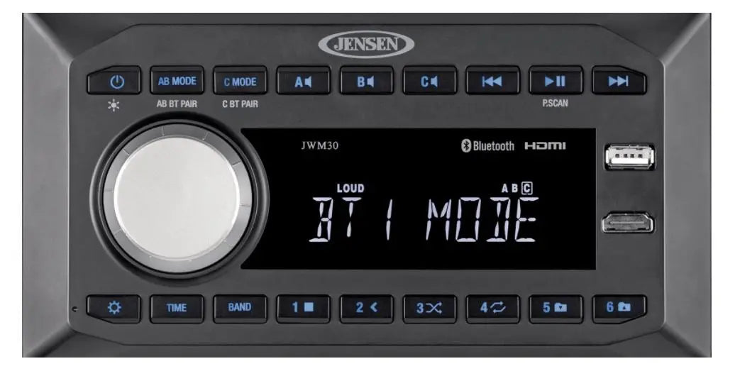 ASA JWM30 Multi-Function AM/FM Radio with USB, Bluetooth, and Front HDMI Input