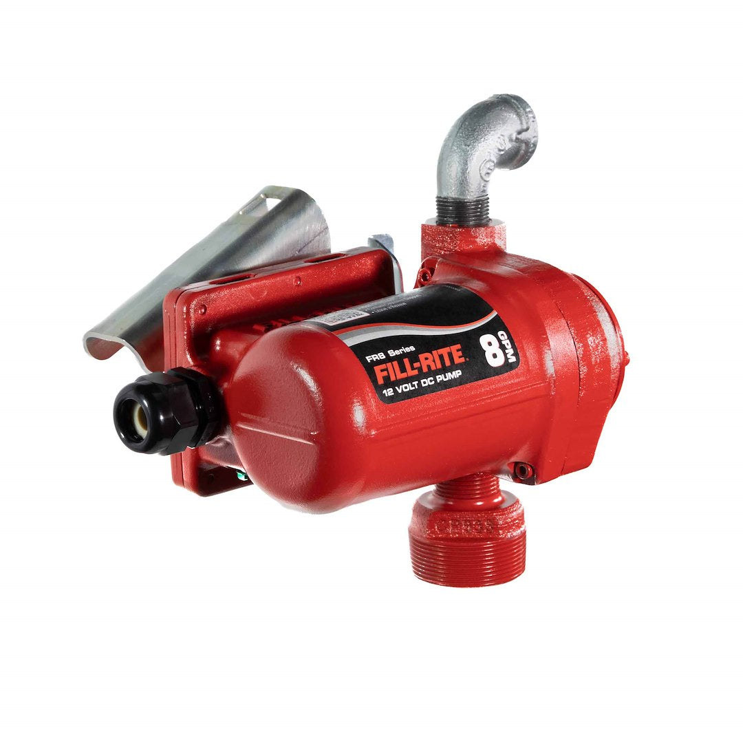 Fill Rite FR8PX 8 GPM 12V DC Fuel Transfer Pump with NPT Ports and Nozzle