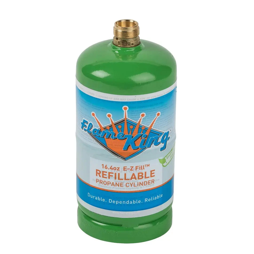 Flame King 1-LB Refillable Propane Cylinder - Durable and Portable Gas Container