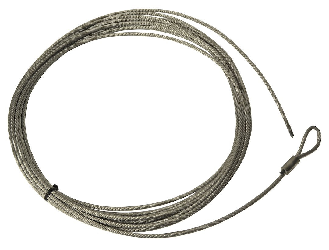 WARN Industries 82654 Steel Wire Rope, 3/16 Inch Diameter for Heavy-Duty Lifting and Towing