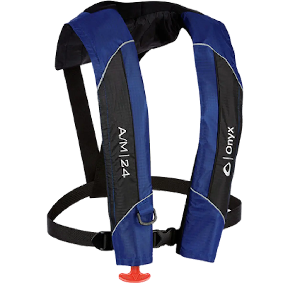 ONYX OUTDOOR A/M-24 Auto/Manual Lifejacket in Blue – Reliable Personal Flotation Device