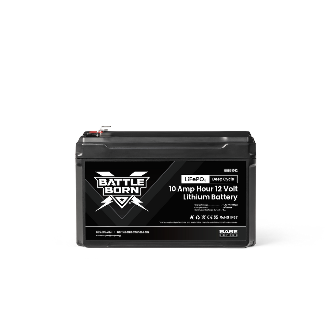 Battle Born 10Ah 12V Lithium Iron Phosphate (LiFePO4) Battery - BBBS1012